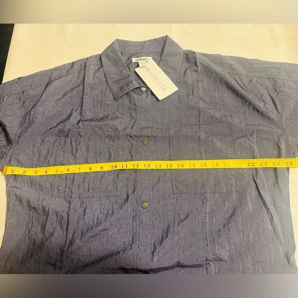 Athleta Women's Sheen Gray lightweight nylon Wind, Rain  Jacket Shirt Sz M, NWT - Picture 12 of 12